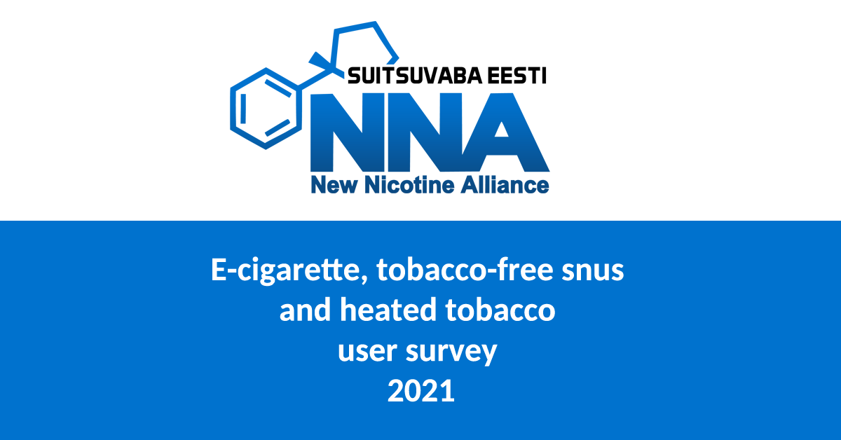 E-cigarette, tobacco-free snus and heated tobacco user survey 2021