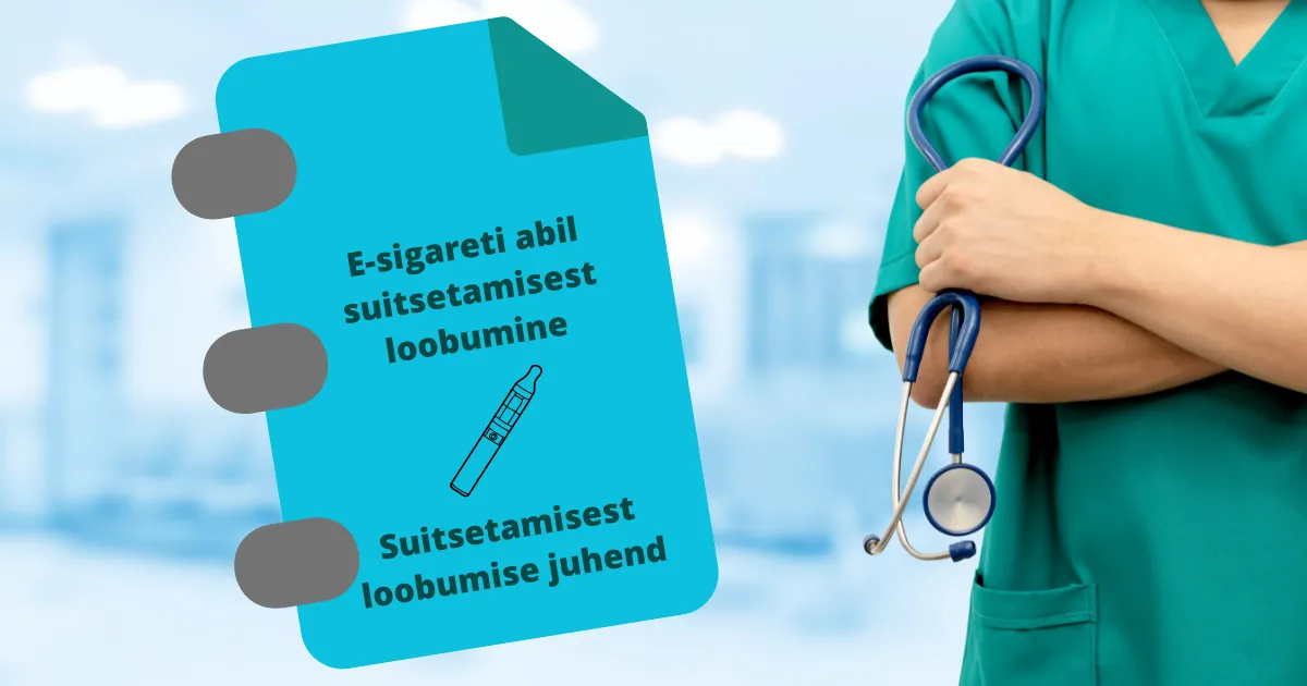 Mida ütlevad e-sigareti kohta suitsetamisest loobumise juhendid?